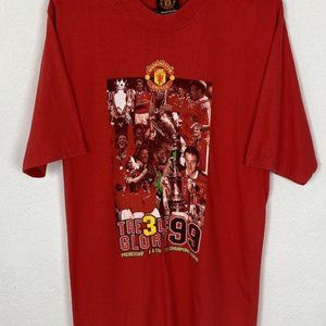 00s Vintage Manchester United 1999 Winning Goal T-shirt